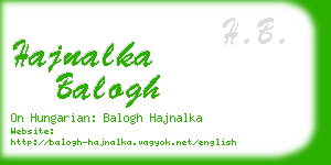 hajnalka balogh business card